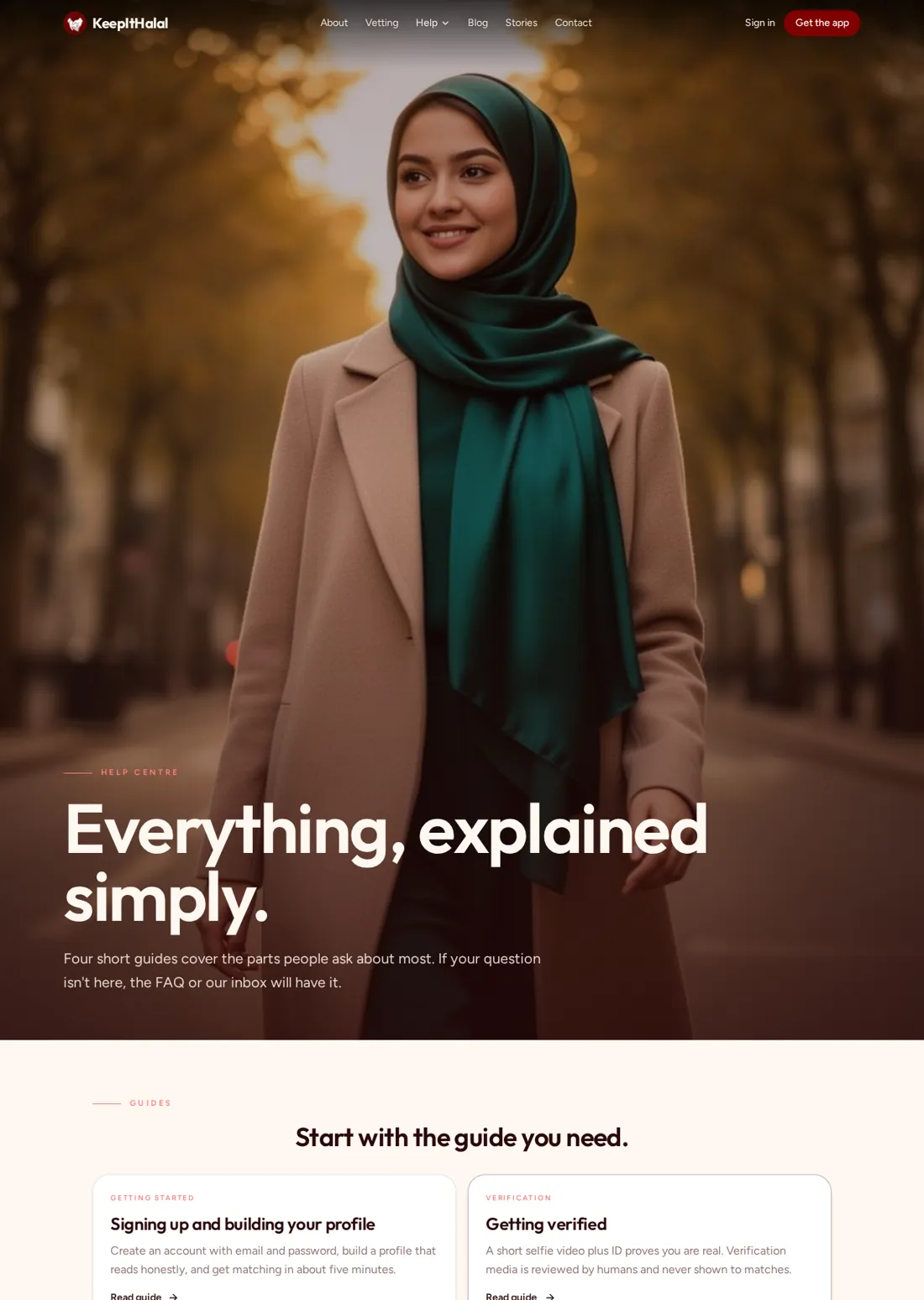 Keep It Halal help centre with support topics