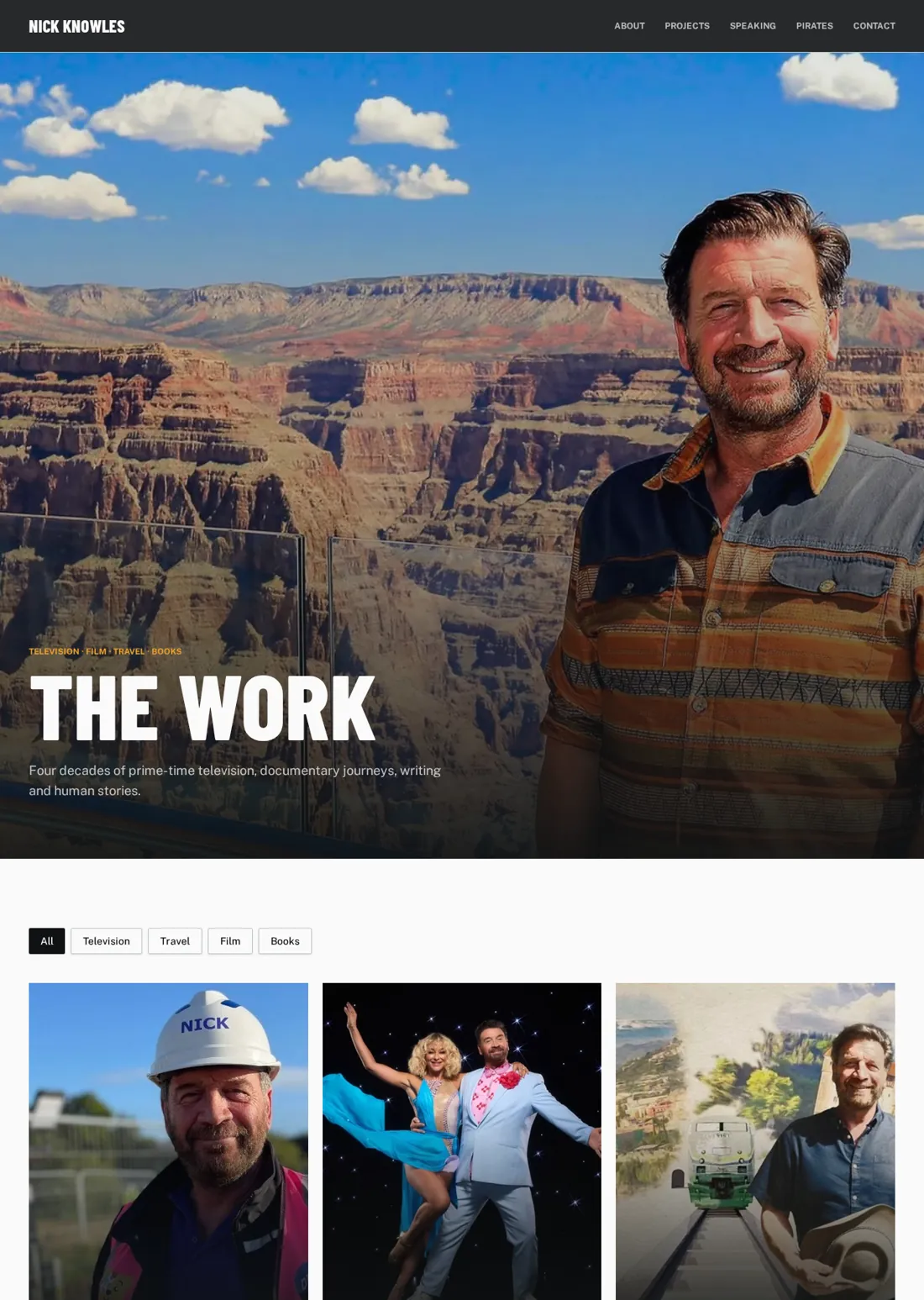 Nick Knowles projects page with photography from his work