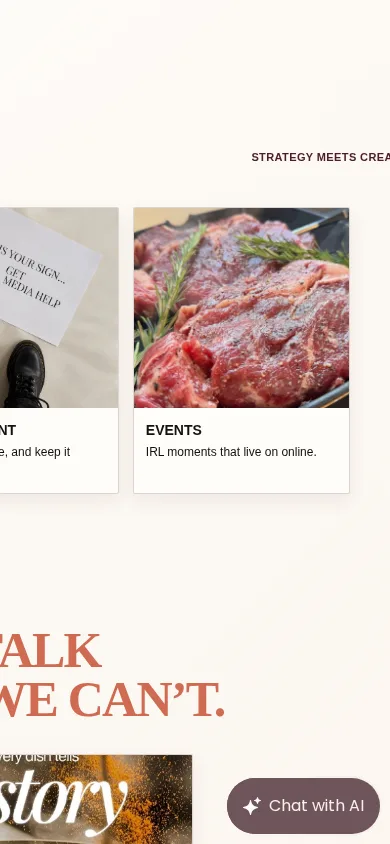 Vibe and Vision Socials website in its mobile layout
