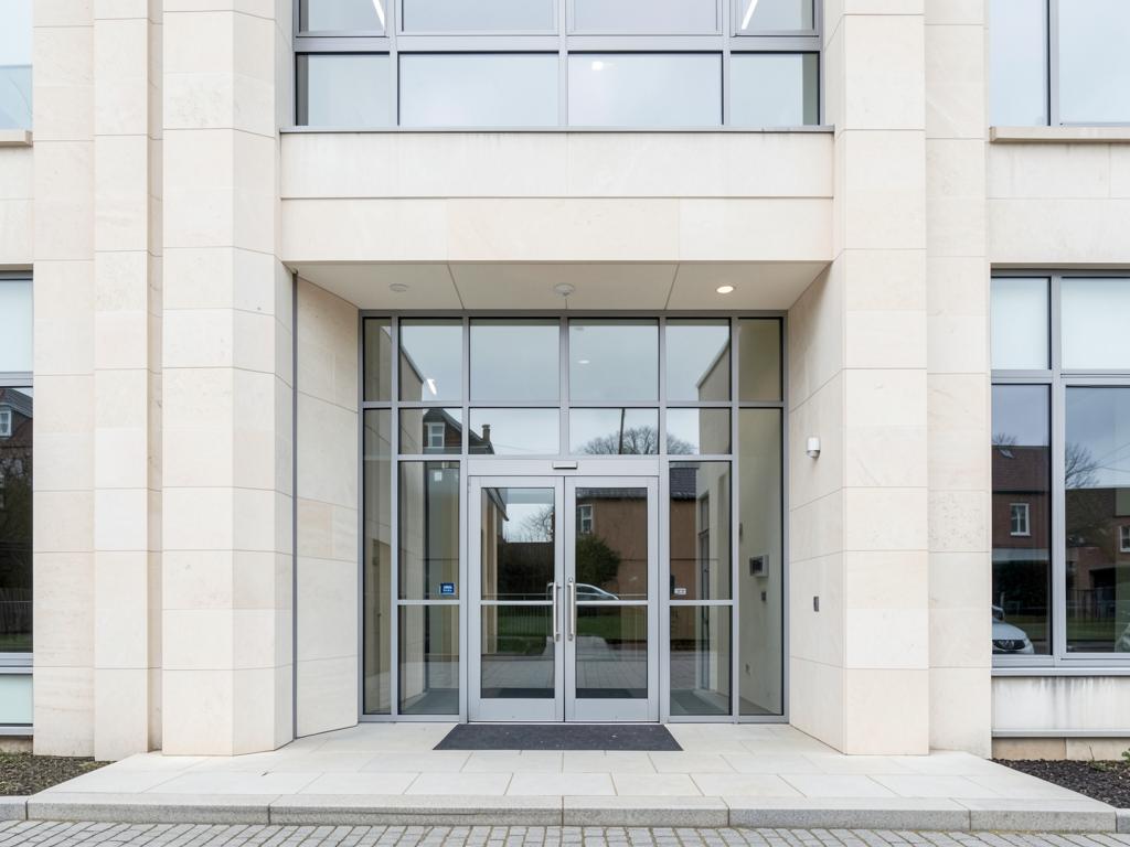 Modern civic building entrance